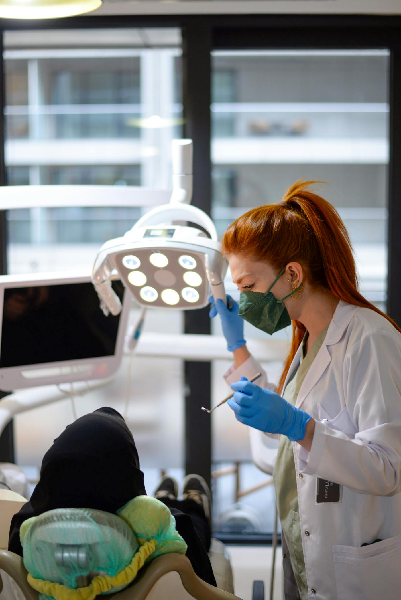 Dr. Cloin caring for a patient